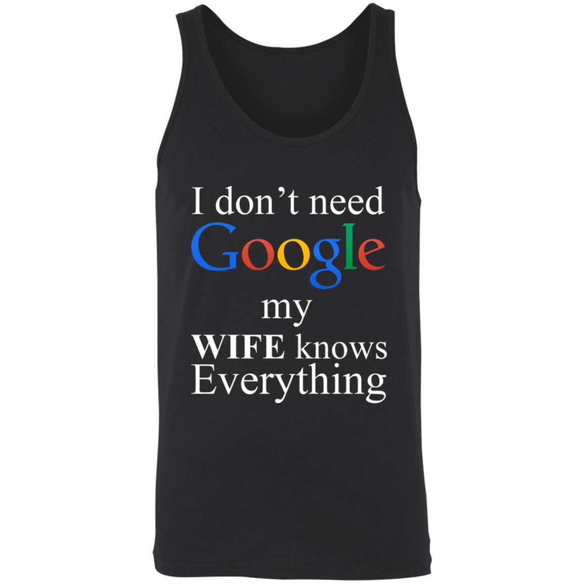 I Don't Need Google My Wife Knows Everything Apparel