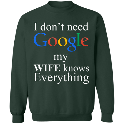 I Don't Need Google My Wife Knows Everything Apparel