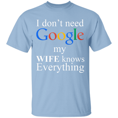 I Don't Need Google My Wife Knows Everything Apparel