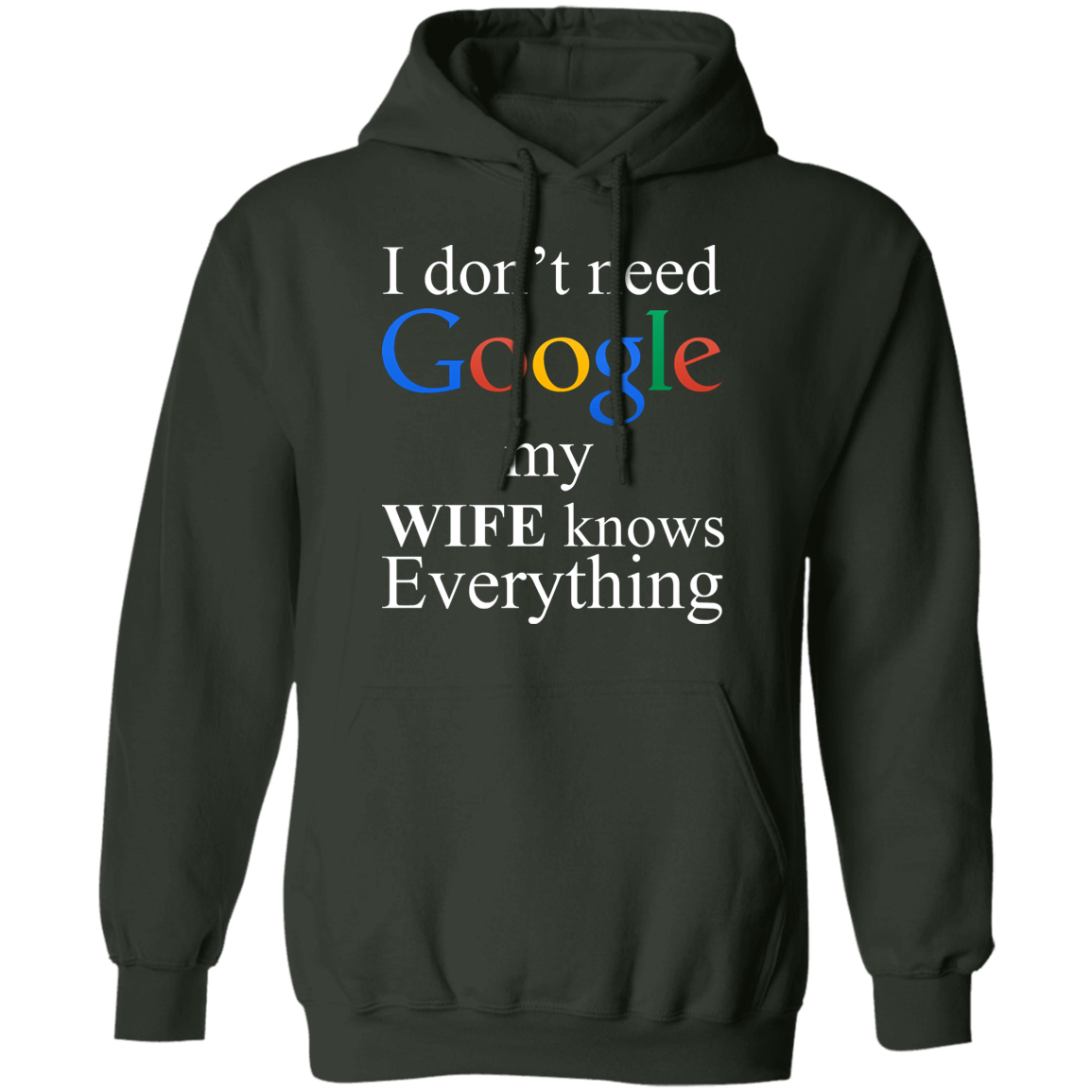 I Don't Need Google My Wife Knows Everything Apparel