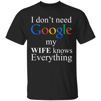 I Don't Need Google My Wife Knows Everything Apparel