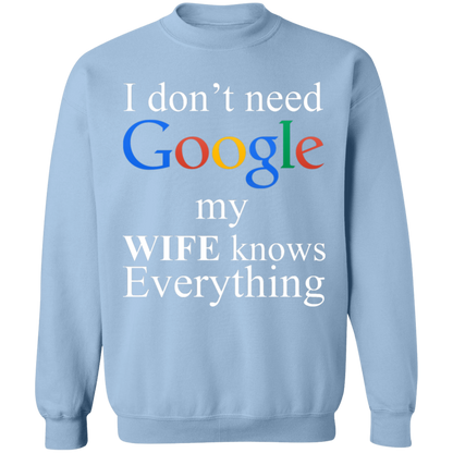 I Don't Need Google My Wife Knows Everything Apparel