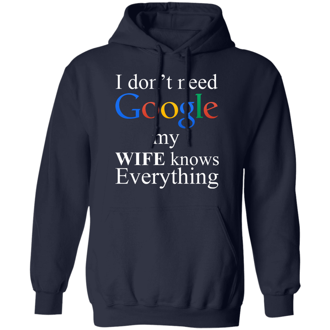 I Don't Need Google My Wife Knows Everything Apparel