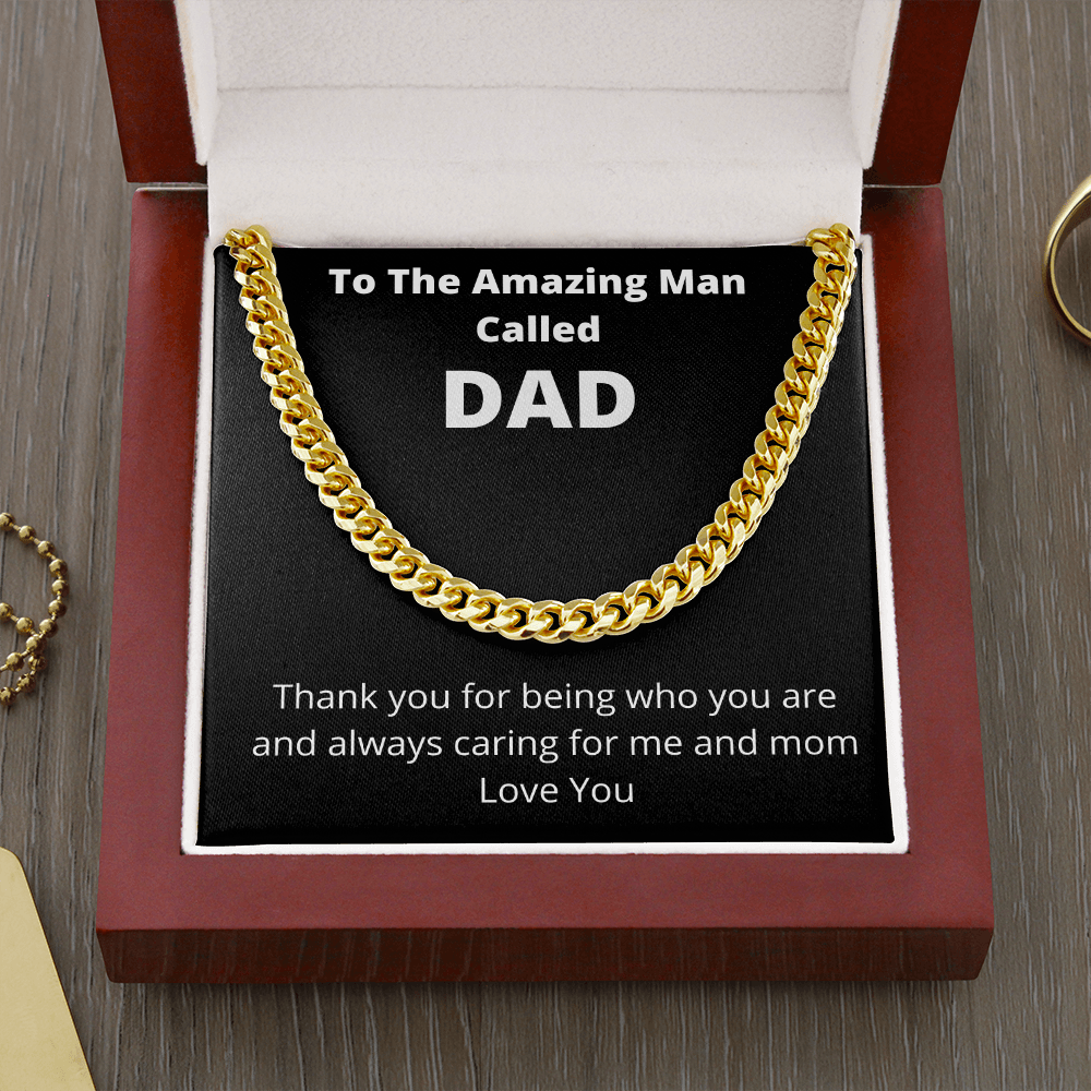 To the Amazing Man Called Dad | Cuban Necklace