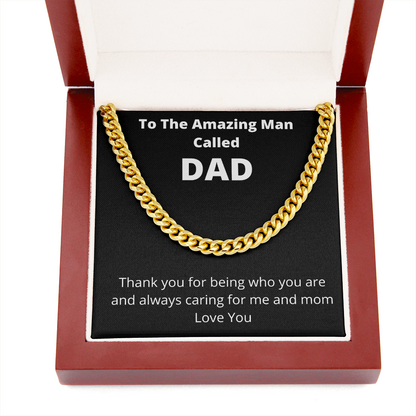 To the Amazing Man Called Dad | Cuban Necklace