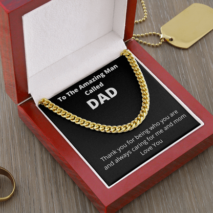 To the Amazing Man Called Dad | Cuban Necklace