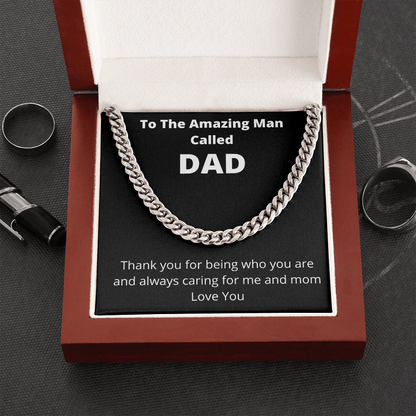 To the Amazing Man Called Dad | Cuban Necklace