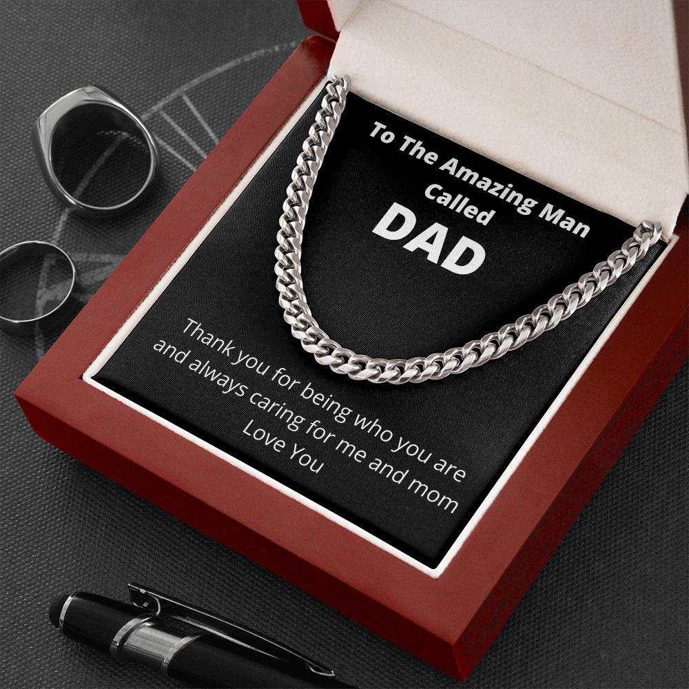 To the Amazing Man Called Dad | Cuban Necklace