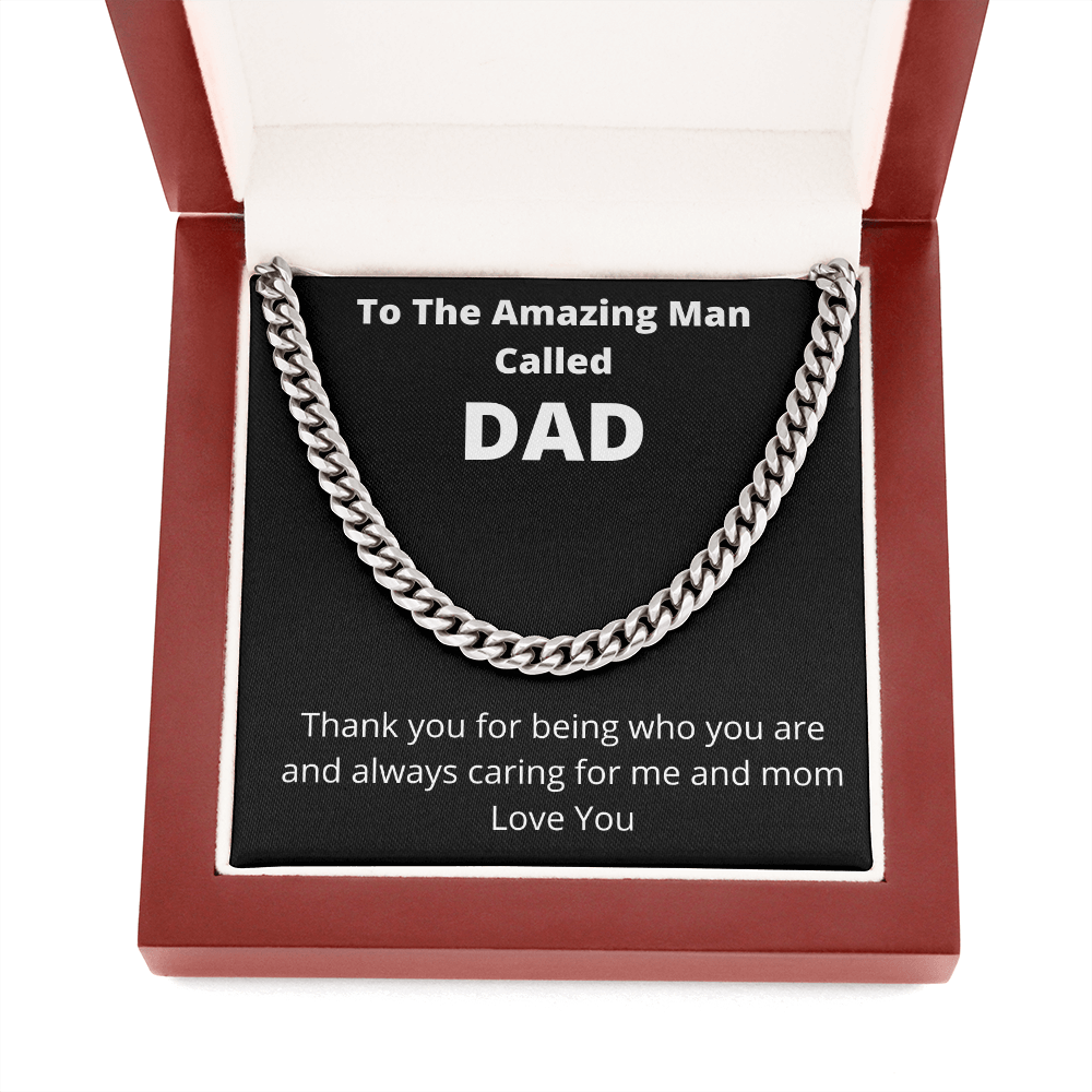 To the Amazing Man Called Dad | Cuban Necklace