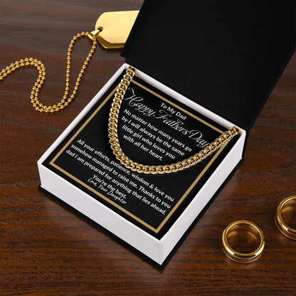 To My Dad | I Love You With All My Heart - Cuban Link Chain