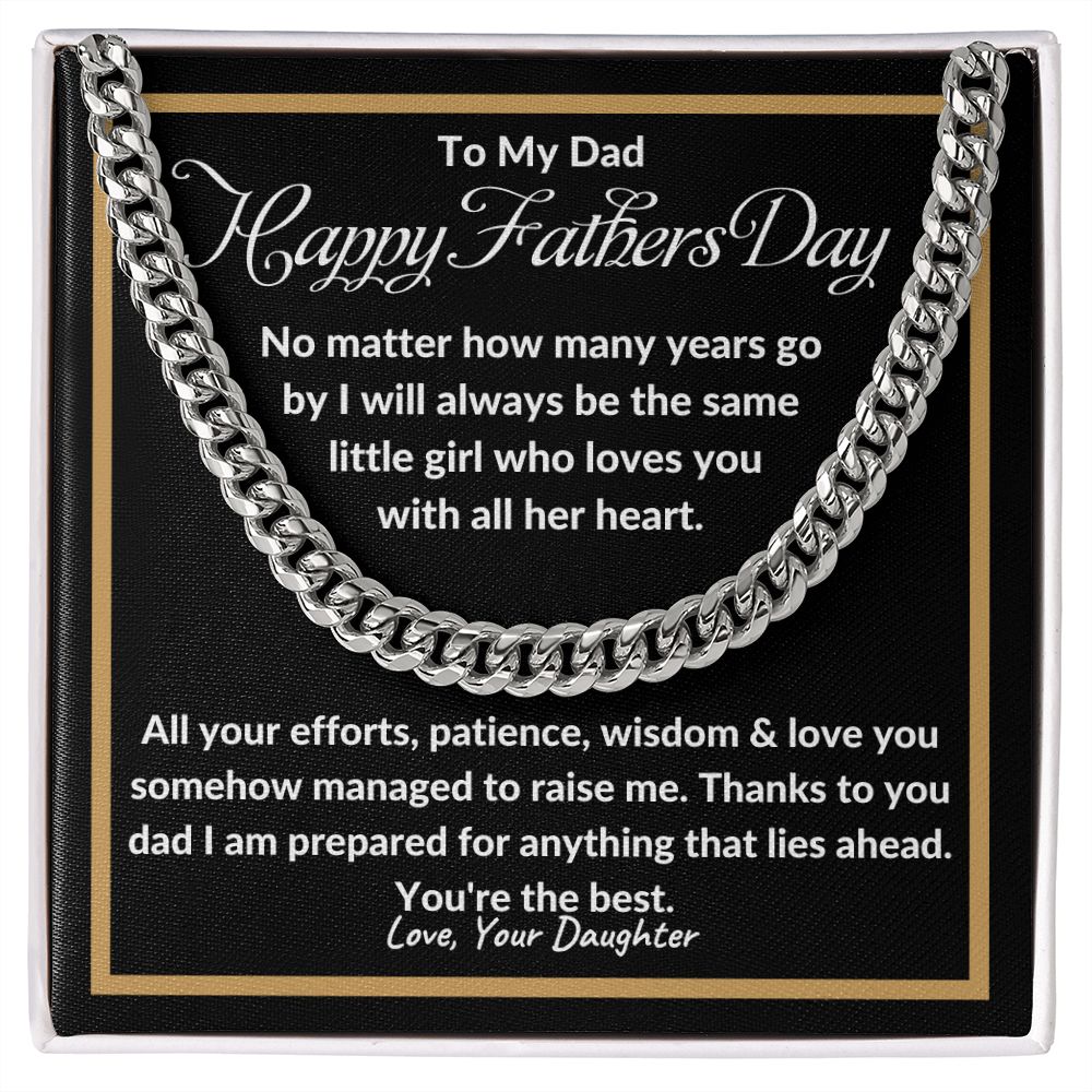 To My Dad | I Love You With All My Heart - Cuban Link Chain