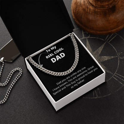 To My Reel Cool Dad | Cuban Link Chain