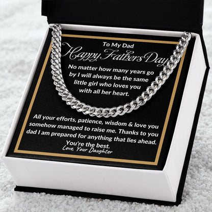 To My Dad | I Love You With All My Heart - Cuban Link Chain