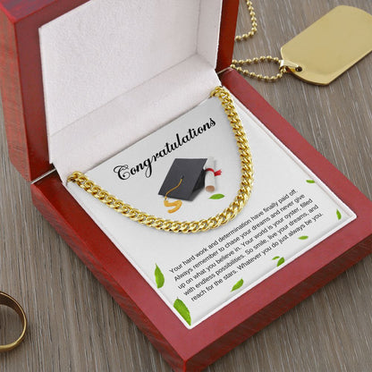 For Graduation | Congratulations - Cuban Link Chain