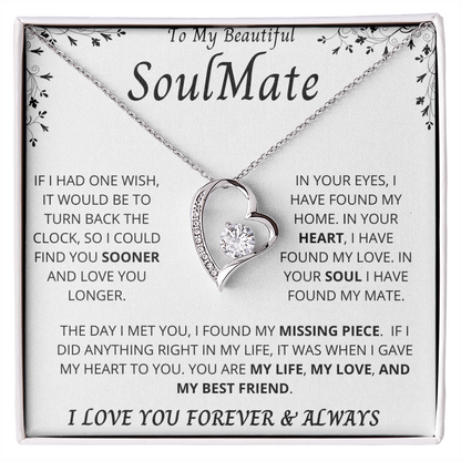 To My Beautiful Soulmate | Forever Love Necklace