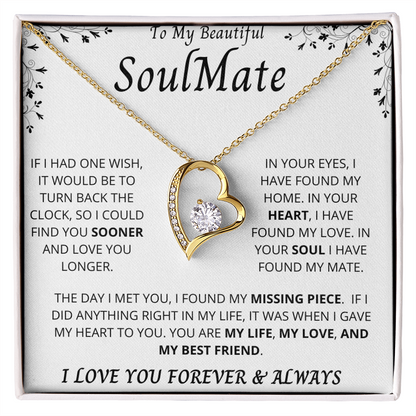 To My Beautiful Soulmate | Forever Love Necklace